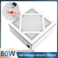 80W Nail Dust Vacuum Cleaner for Manicure With 2pcs Filter Professional Nail Dust Suction Extractor for Pedicure Nail Art Salon