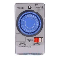 TB118N สวิตซ์เครื่องกลจับเวลา Mini Mechanical Timer รีเลย์สวิตซ์เครื่องกลจับเวลา230V 60Hz 24ตัวจับเวลาเป็นชั่วโมงแบบกลไกสวิตซ์เครื่องกลจับเวลา