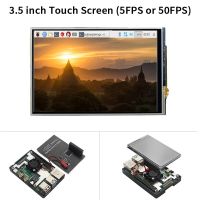 3.5นิ้วราสเบอร์รี่ Pi 4หน้าจอสัมผัส320X48 0เอสพีไอ LCD 5 50 FPS จอแสดงผล + เคส ABS + พัดลมทำความเย็นสำหรับราสเบอร์รี่ Pi 4รุ่น B/ 3B +/3B