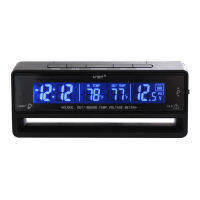 1x รถ Auto Digital Clock เครื่องวัดอุณหภูมิแบตเตอรี่ Monitor