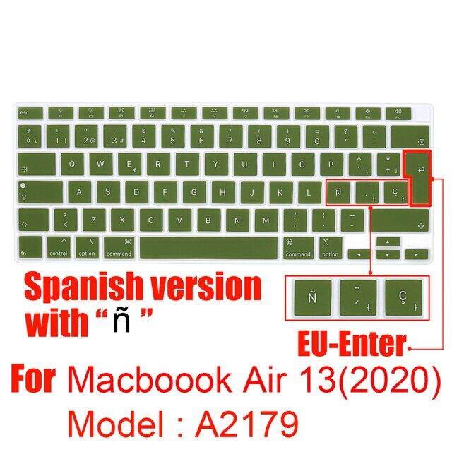 Spanish Version Keyboard Cover Skin Protector for MacBook Air 13 inch
