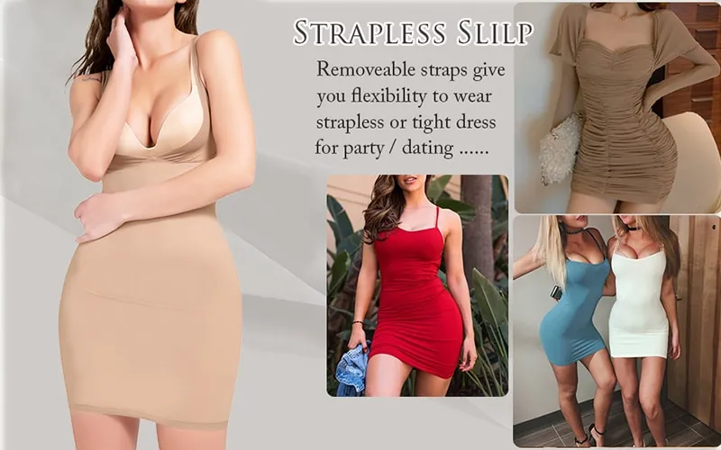 Slimming Full Slips Strapless Shaperwear Full Body Shaper Seamless High  Waist Tummy Control for Women Under Dress Women Corset - AliExpress