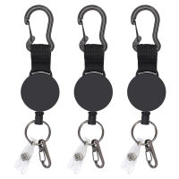 3pcs Flexible Extendable Lanyard ID Card Badge Quick Release Fishing Retractable Office Heavy Duty Traveling Walking Portable Key Chain