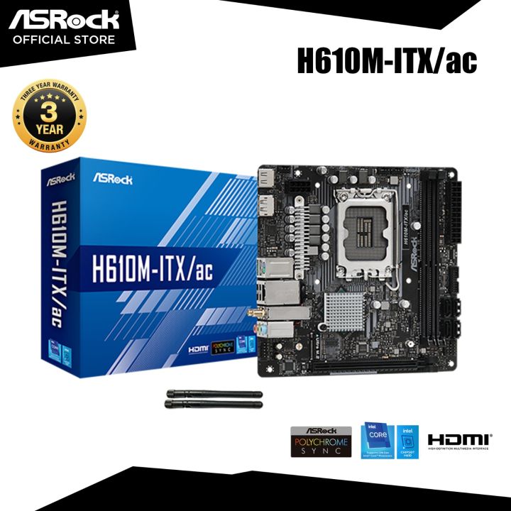 ASRock H610M-ITX/AC Intel Motherboard | Lazada Singapore