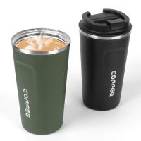 Leak_Proof Travel Thermo Cup Double Stainless Steel Thermo Cafe For Tea Water Coffee Coffee Mug 380/510ML Car Thermos Mug