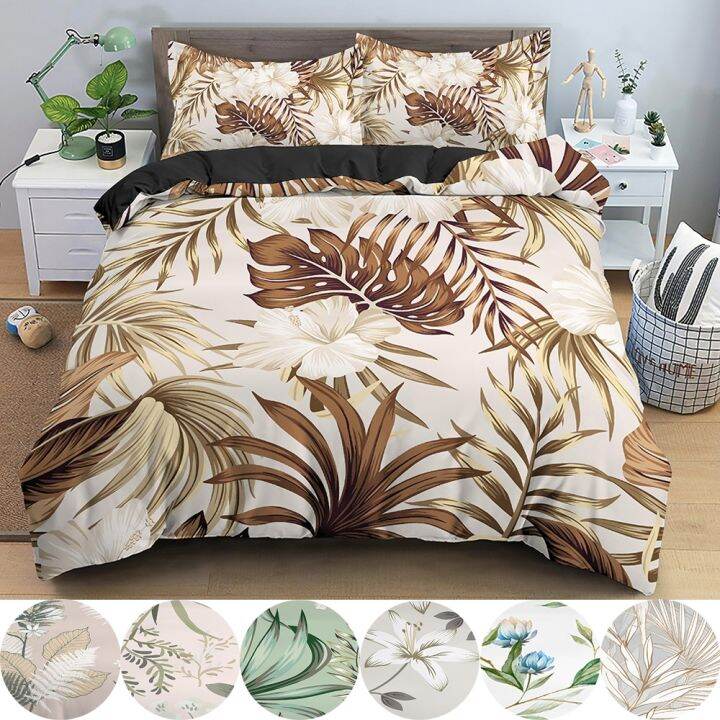 【fabric sofa】 Tropical Leaves Duvet CoverBedding SetQuilt Cover