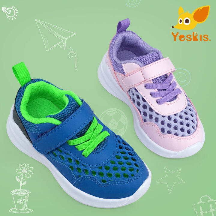 YESKIS Toddler Boys Girls Light Up Shoes LED Flashing Lightweight Mesh Breathable Adorable Running Sneakers For Toddler And Little Kid
