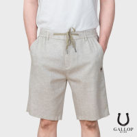 GALLOP : LINEN SHORTS กางเกงขาสั้นผ้าลินิน รุ่น GS9005  สีขาวอมเทา / ราคาปรกติ 1490