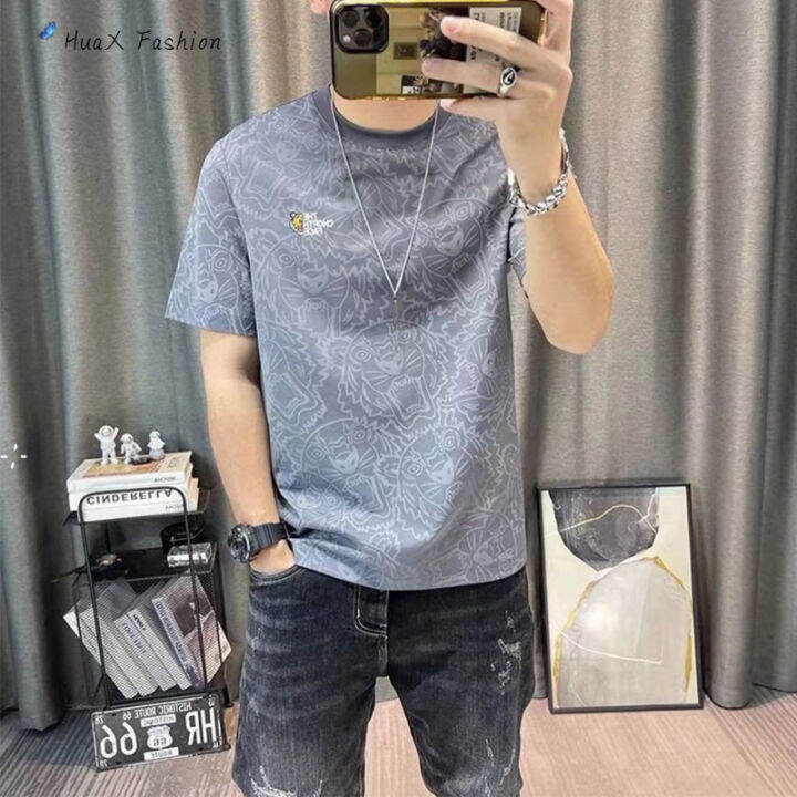 huax-men-short-sleeves-t-shirt-summer-breathable-fashion-round-neck-pullover-tops-casual-slim-fit-shirt