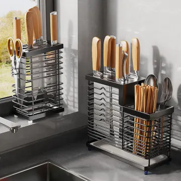 Knife Holder and Utensil Holder 304 Stainless-Steel Modern