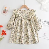 Fall Flowers Girls Dresses Korean Version Floral Dress Toddler Dress Fall Girl Dress Baby Dress Baby Kids Dress Clothes Vestidos  by Hs2023