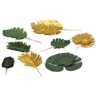 72 Pcs Artificial Palm Tropical Leaves Jungle Leaves Decorations for Beach Baby Shower Wedding Birthday Decorations