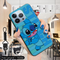 Volans เคสเคสสำหรับ Apple ไอโฟน15 Pro Max 15 15 Pro แหวนใส่นิ้วลายทางลายการ์ตูนน่ารัก Micky Minie Mouse เคสหมีพูห์ตะเข็บซิลิโคนเนื้อนุ่ม TPU