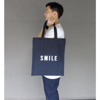 Golden Zebra Jeans กระเป๋าผ้ายีนส์ตัวอักษร SMILE ทรง Tote Bag