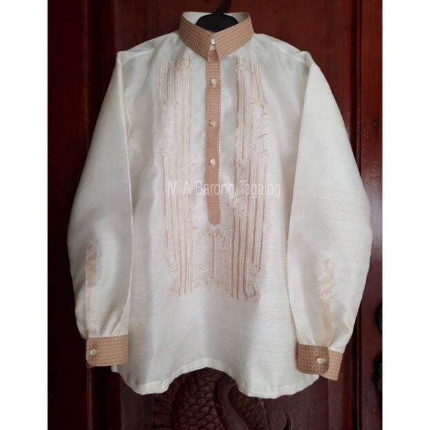 Barong Tagalog Chinese collar callado | Lazada PH