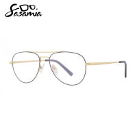 SASAMIA Uni Anti-blue Glasses Metal Double Layer Woman Men Spectacle Frames Optical Clear Lens Female Lady Eyeglasses MW0003