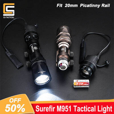 WADSN Surefir โคมไฟ M951 Suluh Taktikal โลหะแอลอีดี Pengakap Cahaya Memburu Luar M600 Lampu Senjata 20Mm ราง Picatinny