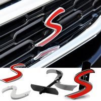 Car 3D S Letters Emblem Stickers Grille Badge For Mini Cooper S R50 R53 R55 R56 R60 R61 F54 F55 F56 F60 Countryman Accessories