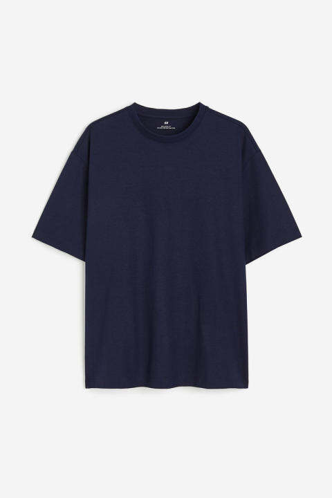 H&m - Relaxed Fit T-shirt - Blue Dark 