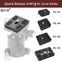 QUICK RELEASE PLATE PU-25 / PU-40 / PU-50 / PU-70 สำหรับขาตั้งกล้องมาตรฐาน Arca Swiss by JRR ( Quick release plate PU25 / PU40 / PU50 / PU70 )