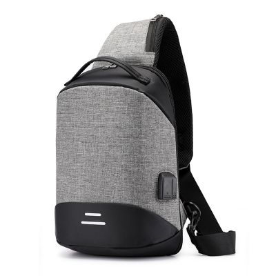 Chest Bag USB Charge Shoulder Bag Men Messenger Bags Male Waterproof Sling Chest Bag Boy Travel Bagpack Men Cross Body Bags