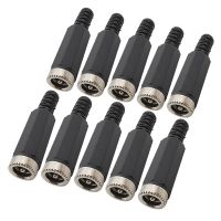 ☂۩ 10Pcs 5.5 x 2.1mm DC Power Female Plug Solder Wire Connector 5.5x2.1mm DC Socket Jack Assembly Welding Adapter for DIY Projects