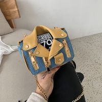 [COD] New bag female 2019 new rivet single Messenger all-match chain square wholesale