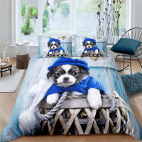 3D Printed Cute Puppy Bedding Set Dog Polyester Duvet Cover Quilt Cover Set Comforter And Pillowcase King Queen Size Pets Dog