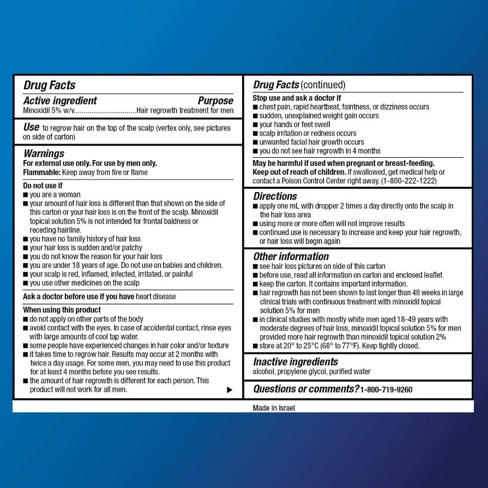 Amazon Basic Care Minoxidil Topical Solution USP, 5 Percent, Hair Regrowth Treatment for Men, Extra Strength, 12 Fluid Ounces Topical Solution, 5% (Fluid), 12 Ounces | Lazada Amazon Basic Care Minoxidil Topical Solution USP, 5 Percent, Hair Regrowth Treatment for Men, Extra Strength, 12 Fluid Ounces Topical Solution, 5% (Fluid), 12 Ounces | Lazada