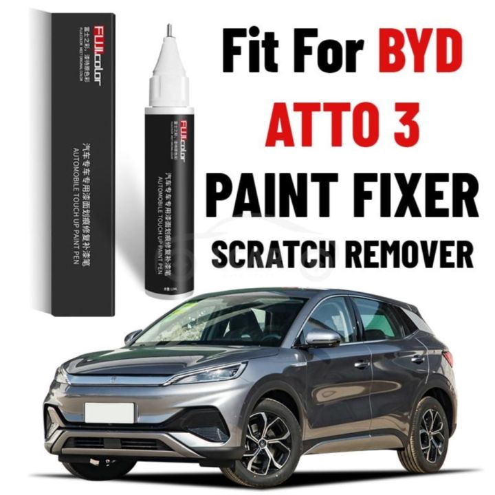 เหมาะสำหรับปากกา-byd-atto-3สีรถยนต์ซ่อมปากกาขีดข่วนปากกาทัชสกรีนปากกาสีดำซ่อมแซมเพนท์สีขาวสีรถยนต์รอยขีดข่วน