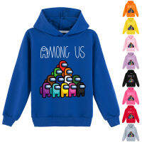 Among Us Boy 65% Cotton + โพลีเอสเตอร์35% เส้นใย9สีเสื้อกันหนาวยาวฤดูใบไม้ผลิและฤดูใบไม้ร่วงสไตล์เกาหลีเสื้อฮู้ดอนิเมะเด็กชายเด็กหญิงเด็กเสื้อผ้า0000