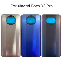 สำหรับ Poco X3 Pro M2102J20SG แผงฝาหลังปิดโทรศัพท์ด้านหลังตัวเรือนด้านหลังอะไหล่เปลี่ยนประตู