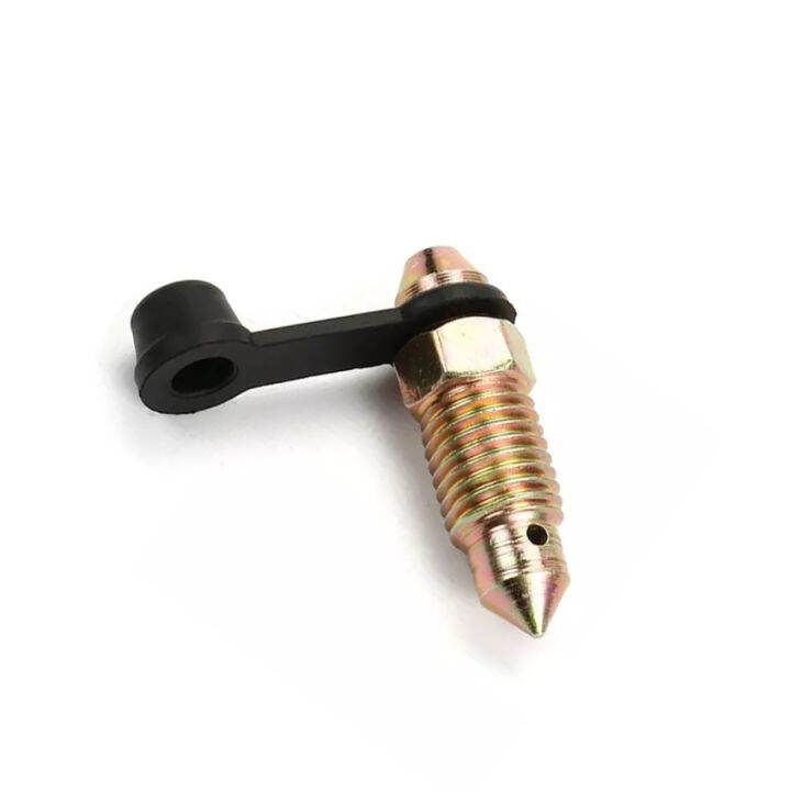 10 Pieces Universal Motorcycle Brake Bleeder Screws With Rubber Caps