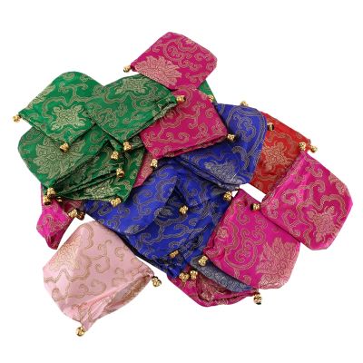 24pcs Silk Brocade Jewelry Pouch Bag, Drawstring Coin Purse,Gift Bag Value Set