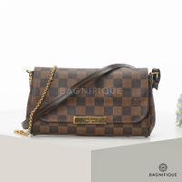 LOUIS VUITTON FAVORITE PM BROWN DAMIER EBENE CANVAS GHW