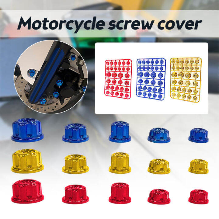 【Ready Stock】30pcs Screw Nut Cap Cover Titanium Bolt Screws Skru