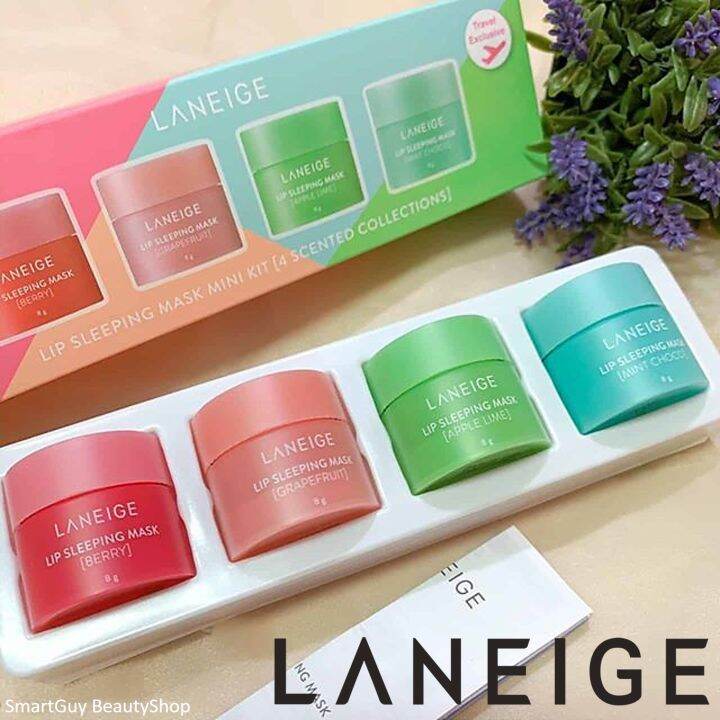 Laneige Lip Sleeping Mask Mini Kit เซ็ตลิปบาล์มมาส์คริมฝีปาก 4 กลิ่นสุด