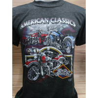 แฟชั่นฤดูร้อน เสื้อฮาเลย์ 3D ผ้าบางเทากระ ลายAMERICAN CLASSICS