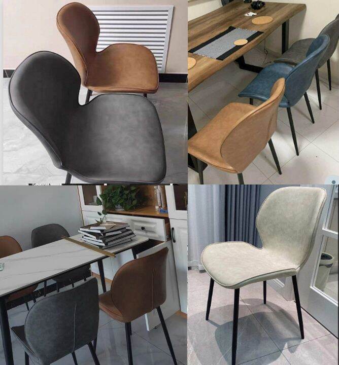 SG Seller (Free Installation) Nordic leather Luxury Dining chair