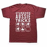 Funny Stubborn Aussie Tricks Dog Training T Shirt Graphic Cotton Hop Australian Shepherd Dog Gildan
