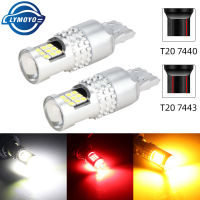 2x รถสัญญาณโคมไฟ7440 WY21W W21W หลอดไฟ Led 3030 24SMD T20 7443 Led W215W Canbus รถย้อนกลับด้านหลังโคมไฟเบรคไฟ12V