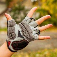 hotx【DT】 Endurance Cycling Gloves Fingerless Silicone Half/Short Extra Gel Gel-Vent Padding