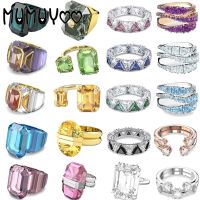 Swa 2022 Fashion Rings Jewelry High Quality Charms Spiral TWIST Series Austrian Crystal Romantic Gift for Women With Logo