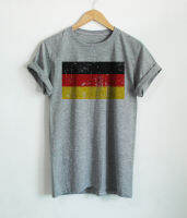 เสื้อยืดลาย ธงชาติเยอรมัน Germany Flag เสื้อยืดสกรีน แขนสั้น คอกลม