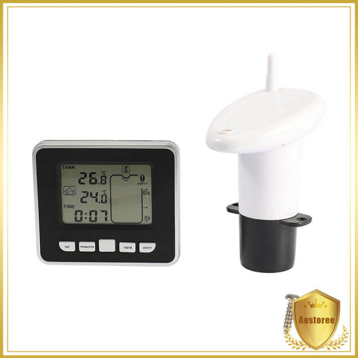 Ultrasonic Water Tank Liquid Depth Level Meter Sensor with LCD Display ...