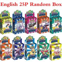 25Pcs Pokemon Cards Anime Characters Fighting Game Booster Pack Kids Collectible Toy Gift Pokemon Gift Cards