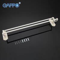 GAPPO 1Set High Quality Wall Mounted 60cm Double Towel Bars Towel Holder hooks restroom Towel Rack Bathroom accessories G3509