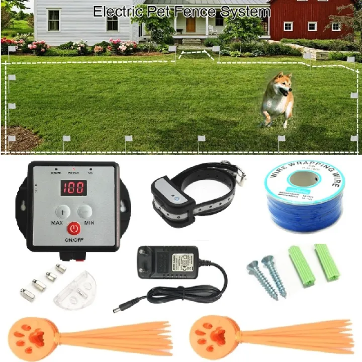 Pet Electric Fence With Waterproof Receiver Training Collar Electric Dog Fence Containment