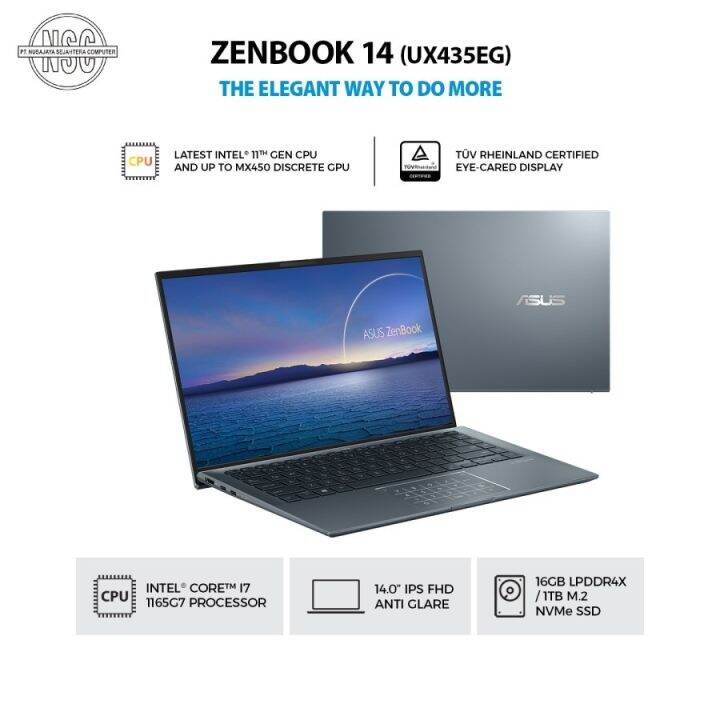 ASUS ZENBOOK 14 UX435EG i7-1165G7 16GB 1TB MX450 2GB 14