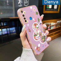 เคส Dienya สำหรับ Realme 5 5i 5S 6i 5 Pro เคสการ์ตูนน่ารักลายดอกไม้สีสันสดใสนิ่มเคลือบหรูหราเคสมือถือกันกระแทกเคสขอบสี่เหลี่ยมเคสกันกระแทกกล้อง